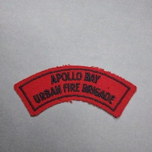 Apollo Bay Urban Fire Brigade Victoria AU Australia Ribbon Red 4.5" Canvas Patch