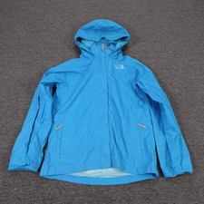 The North Face Jacket Girls 14-16 Blue HyVent Hooded Waterproof Rain Shell
