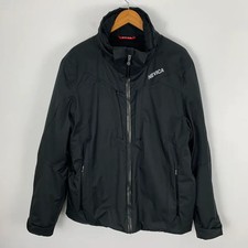 Nevica Ski Jacket Mens Large Black Zip Up Outdoor Coat Skiing Winter Zip Up