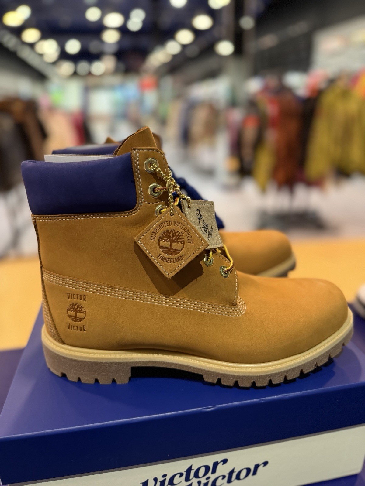 Victor Victor Timberland Boots Wheat/Navy (Size: 11) Men's Never Worn Rare