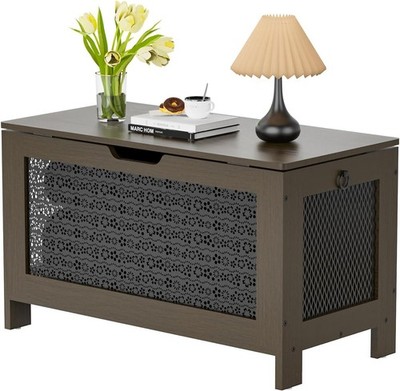 Storage Bench Storage Trunk with Safety Hinges Shoe Retro Storage Cabinet Box