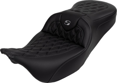 SADDLEMEN Roadsofa  Seat - with Backrest - Dark Gray Stitch - FL '08-'23