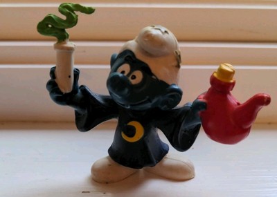 Vintage Smurfs 1979 Schleich Peyo ALCHEMIST SMURF Wizard w/ Magic Potion HK