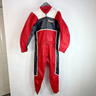 Rare Vtg Biudici 2 Piece Mens Leather Motorcycle Suit EU size Jacket 52 Trs 50