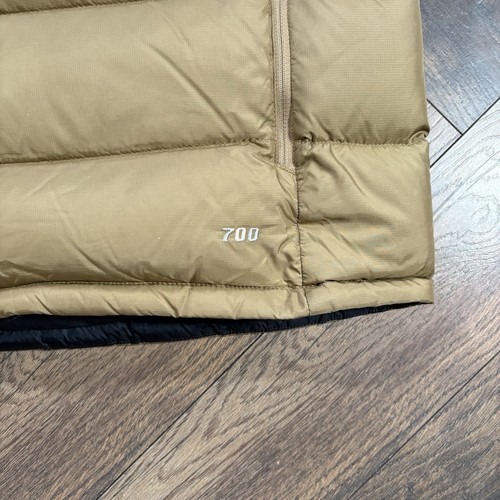The North Face Men's 1996 Retro Nuptse Gilet 700 Khaki Black Size XL Goose Down - Picture 3 of 11