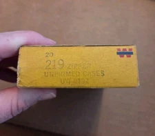 Vintage Winchester 219 Zipper Western Empty Ammo Box with Insert UW219Z .219