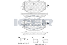 Bremsbelagsatz Vorne ZF Sachs-System für Fiat Doblo 510 511 Opel Astra ab 13->