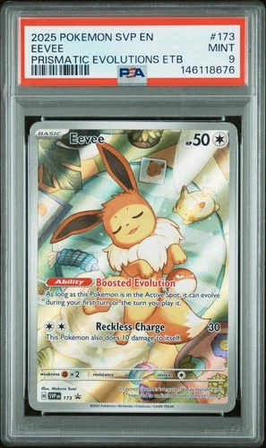 2025 POKEMON SVP EN-SV BLACK STAR PROMO #173 EEVEE PSA 9