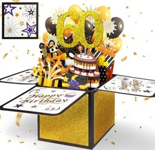 YianHien 60. Geburtstag Karte für Männer 3D Pop Up Geburtstag Grußkarten für Papa