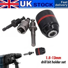 1.5-13mm Heavy Duty Keyless Chuck Adaptor Conversion 1/4"Hex SDS Plus 1/2"Impact