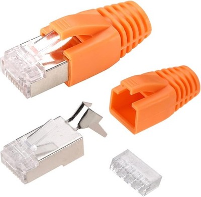 RJ45 Steckverbinder Cat7 8P8C Metallgeschirmt 20 Stk Crimp Ethernet Kabel