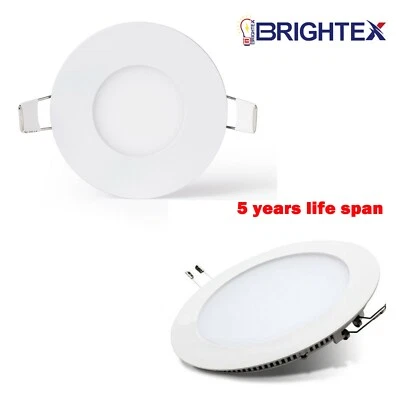 BRIGHTEX LED ROUND CEILING RECESSED PANEL 20W 5W SPOT DOWN LIGHT ULTRA Flat SLIM 3 IN 8