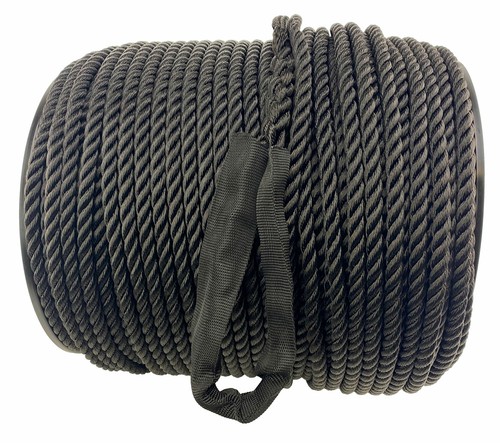 12 mm schwarz 3. Nylon Seil Anker Seil Rolle C/W 12" geschützt Softeye Select Leng - Bild 3 von 6