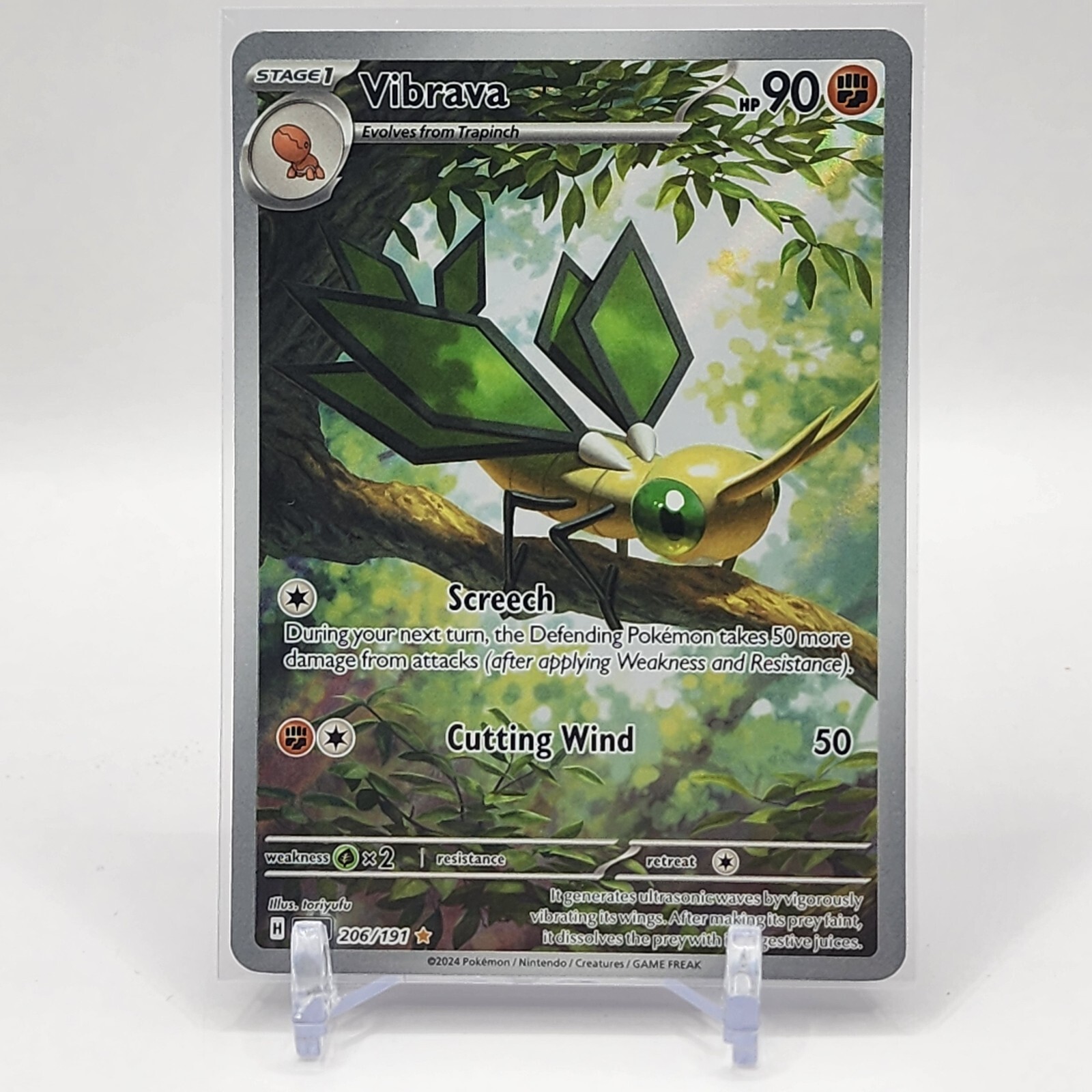 Vibrava - 206/191 - Illustration Rare - Surging Sparks - Pokemon Card - NM/M
