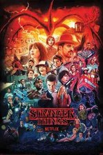 STRANGER THINGS SEASONS MONTAGE 24x36 POSTER NETLIX UPSIDE DOWN WORLD GIFT FUN!!