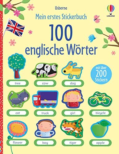 Felicity Brooks Mein erstes Stickerbuch: 100 englische Wörter: mit ü (Tascabile)