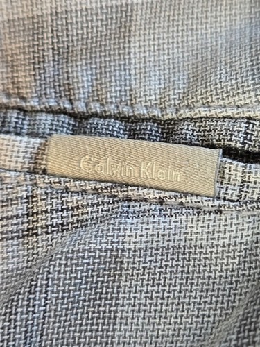 Calvin Klein Shorts Mens Size 38 Cargo Gray Plaid Outdoor Cotton Walking Beach - Picture 6 of 13