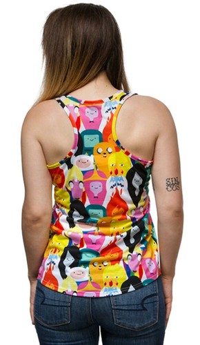 Adventure Time Women's Tank Top - Head Stacks (Small) Cartoon Network - Picture 2 of 5