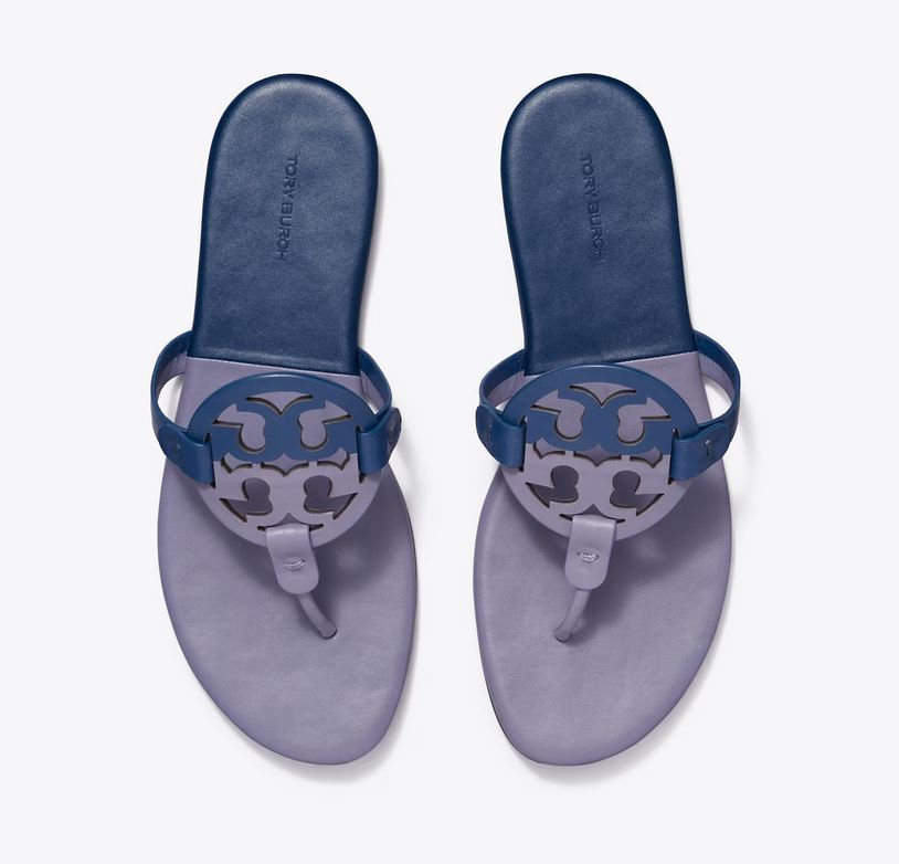 サンダル・ミュール TORY BURCH Women Sandals 150910 100 Blue TORY BURCH FLIP FLOPS SANDALS WOMENS MULTICOLOR BLUE | eBay