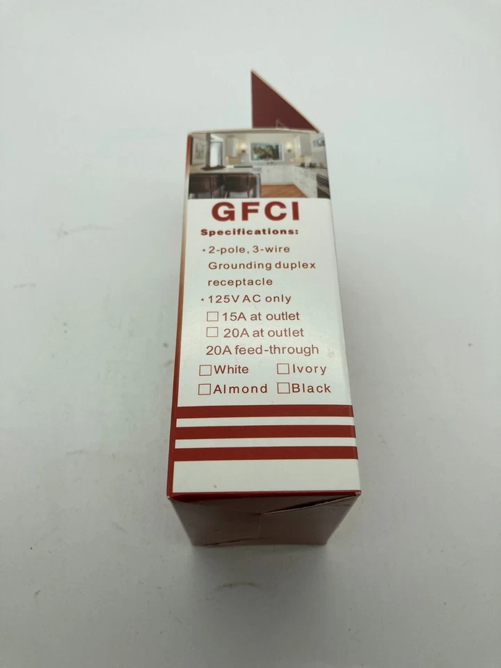 10PK GFCI GFI Outlet 20Amp WR/TR White GFCI Receptacles Outdoor Kitchen Bathroom - Image 4 of 4