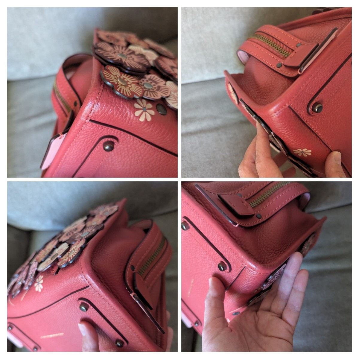 Coach 1941 Tea Rose Rogue 25 Washed Red EEUC Free Ship | eBay