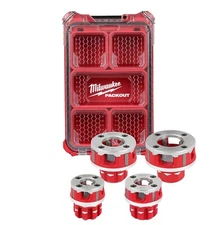 Milwaukee Pipe Threader Compact NPT Alum. Die Head Kit 1/2" To 1-1/4" 48-36-1063