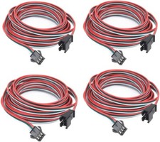 4 pcs/pack 2M 6.56ft 3 Pin JST SM Male Female Plug LED Connector Cable For WS...