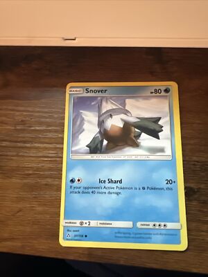 POKEMON Trading Card Basic Snover Hp80 37/156 2018 | eBay