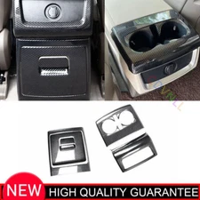 5x For Kia Carnival 2022-24 Carbon Look Inner Rear Armrest Cup Holder Cover Trim