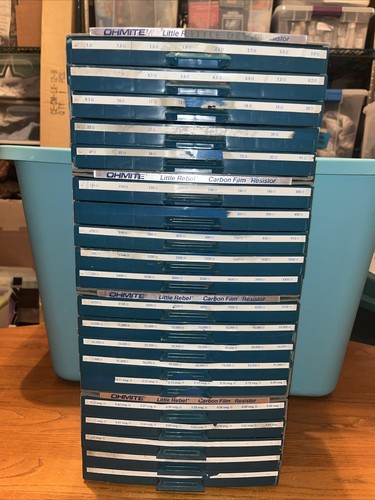 Ohmite "Little Devils' 20 Drawer Full Of Resistors Inside Read Description