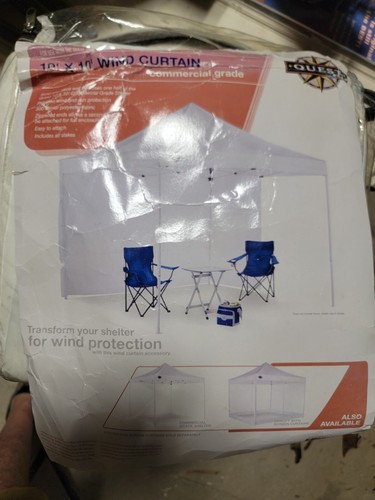 Quest 10x10 Slant Leg Mesh Wall Wind Curtain ONLY. - 第 1/2 張圖片