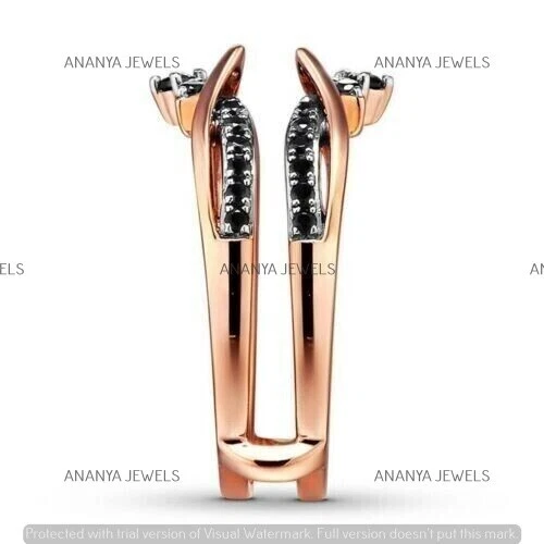 2 CT Round Cut Lab-Created Black Spinel Engagement Ring In 14k Rose Gold Plated - Image 2 of 4