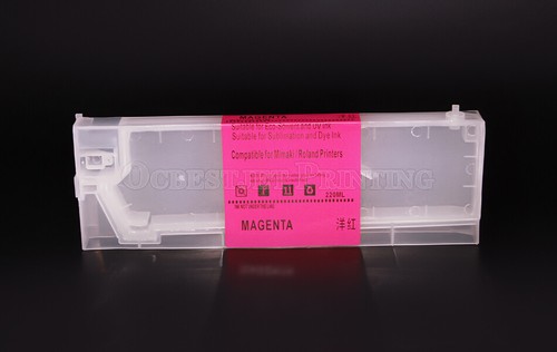 Cartucho de tinta recargable 4*220ML ECO-SOL MAX con chip permanente para Roland BN20 - Imagen 4 de 7