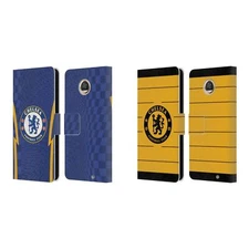 OFFICIAL CHELSEA FOOTBALL CLUB 2021/22 KIT LEATHER BOOK CASE FOR MOTOROLA PHONES
