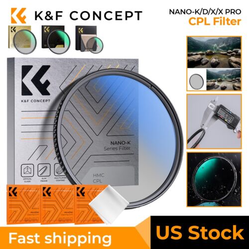 K&F Concept kreisförmiger Polarisator CPL-Filter für Kameraobjektiv 37-82 mm NANO-K/X/PRO - Bild 1 von 37