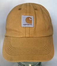 Pre Owned Gold Carhartt Hat Cap Strap Back Closure Child Size Worn Look