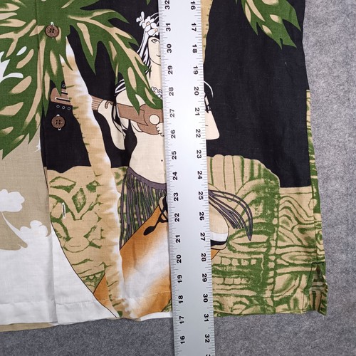 Camicia uomo Bohio By JMP taglia L 100% lino hawaiana floreale con bottoni maniche corte - Foto 6 di 7