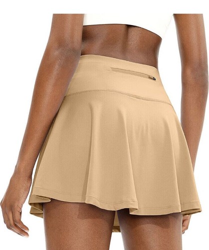 SANTINY Pleated Tennis Skirt Women with 4 Pockets Women's High Waisted Medium