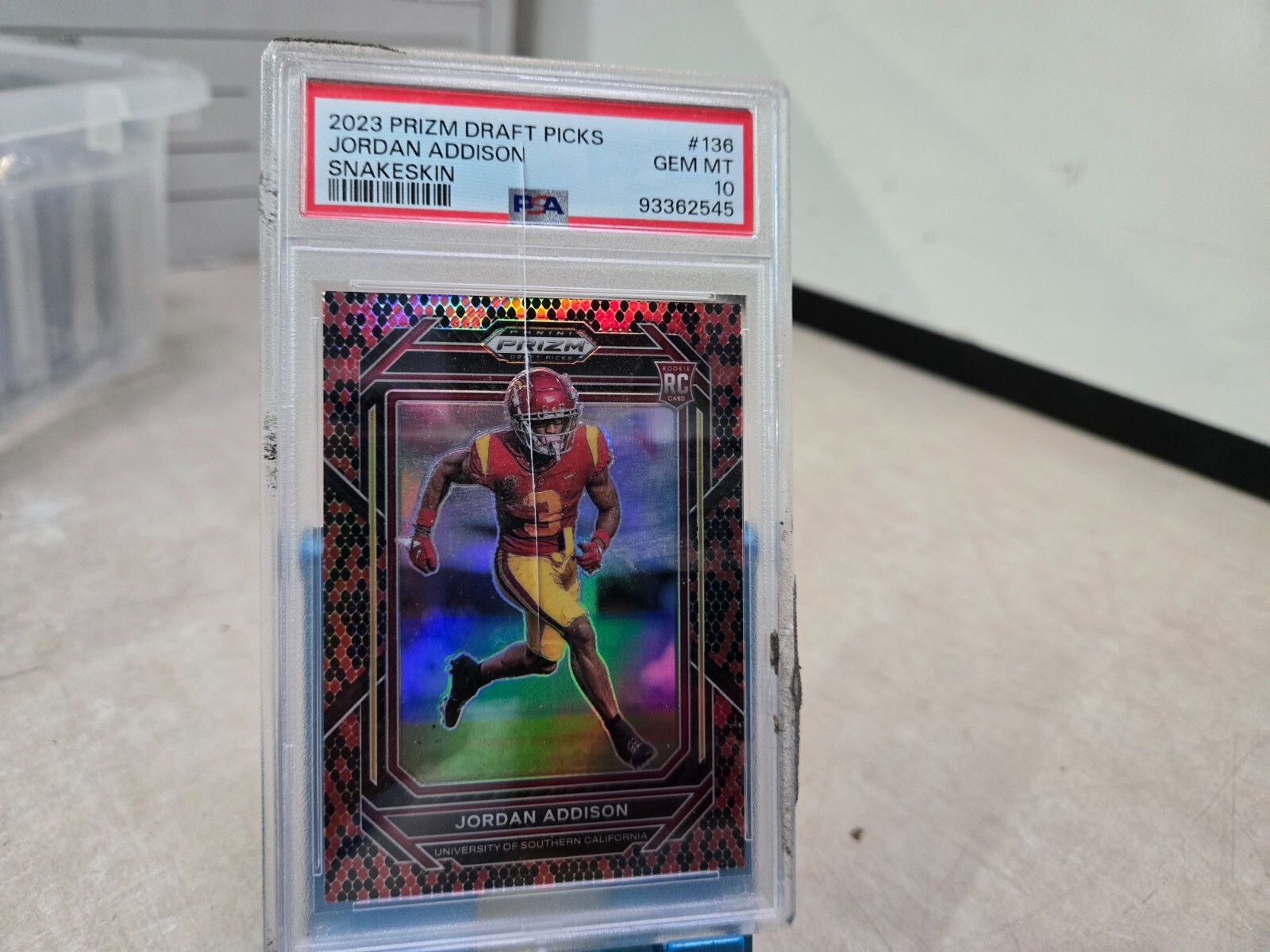 SLAB WEAR! 2023 Prizm Draft Picks JORDAN ADDISON 🔥 Snakeskin SSP # Rookie RC