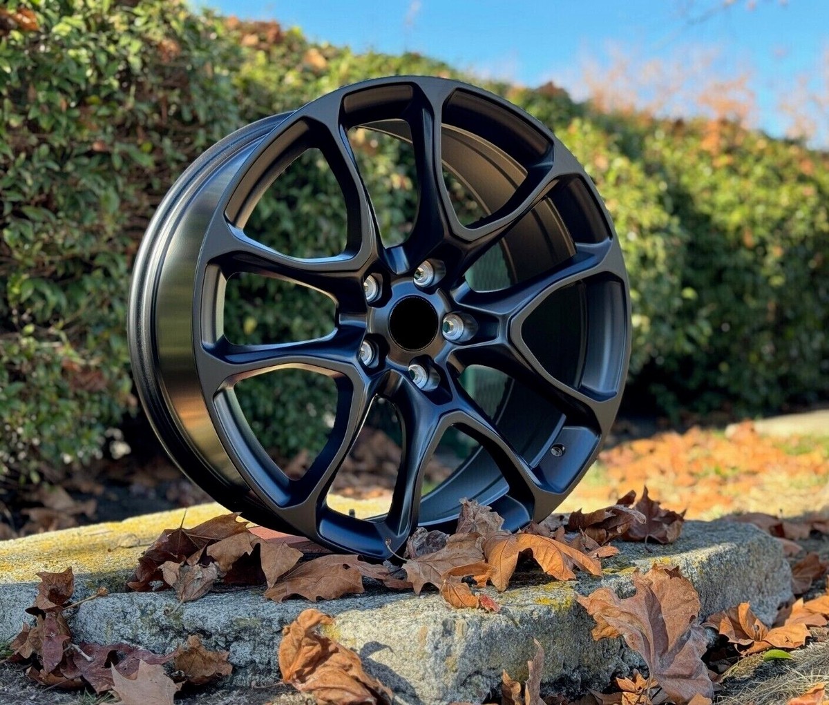 Set 4 Matte Black Wheels 20x9 5x127 Fit Jeep Grand Cherokee STR8