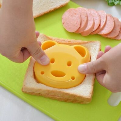 Sandwich Maker Little Craft Bear Shape Bread Plastic Mould Cake Cutter breakfast