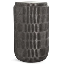 SIMPLIHOME Juno Metal Side Table in Graphite 14.6 x 14.6 x 21.5 inches Cast