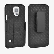 Verizon Brand Samsung Galaxy S5 Shell / Holster Case with Kickstand in Black