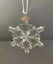 SWAROVSKI 2012 CHRISTMAS ORNAMENT -LARGE--MINT--NO BOX -WITH DATE TAG