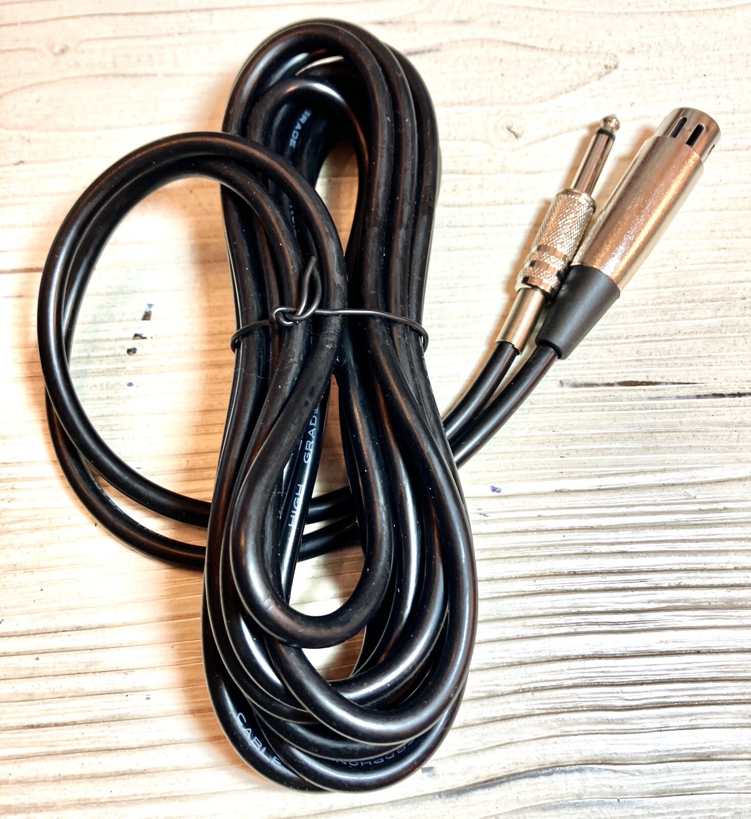 Microphone Cable: High Grade, Low-Noise 15ft— XLR Female to Male 1/4