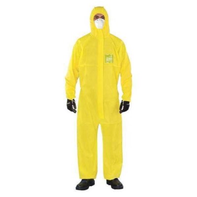 23 Pack Microchem YY23-B-92-111-05 Hooded Coverall XL Bound Yellow