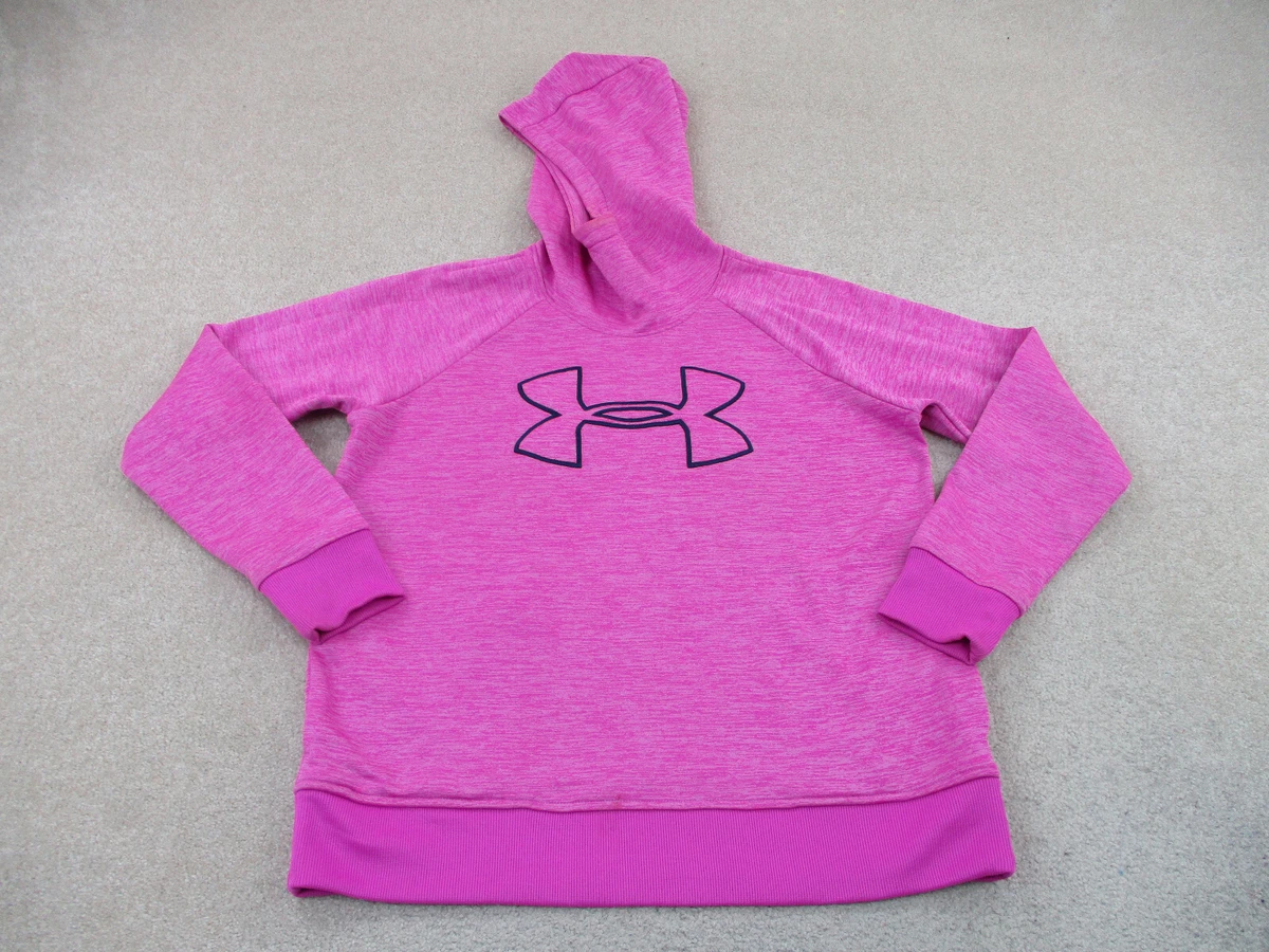 Under Armour Sweater Womens Large Pink Outdoor Hoodie Sweatshirt Ladies  A80*