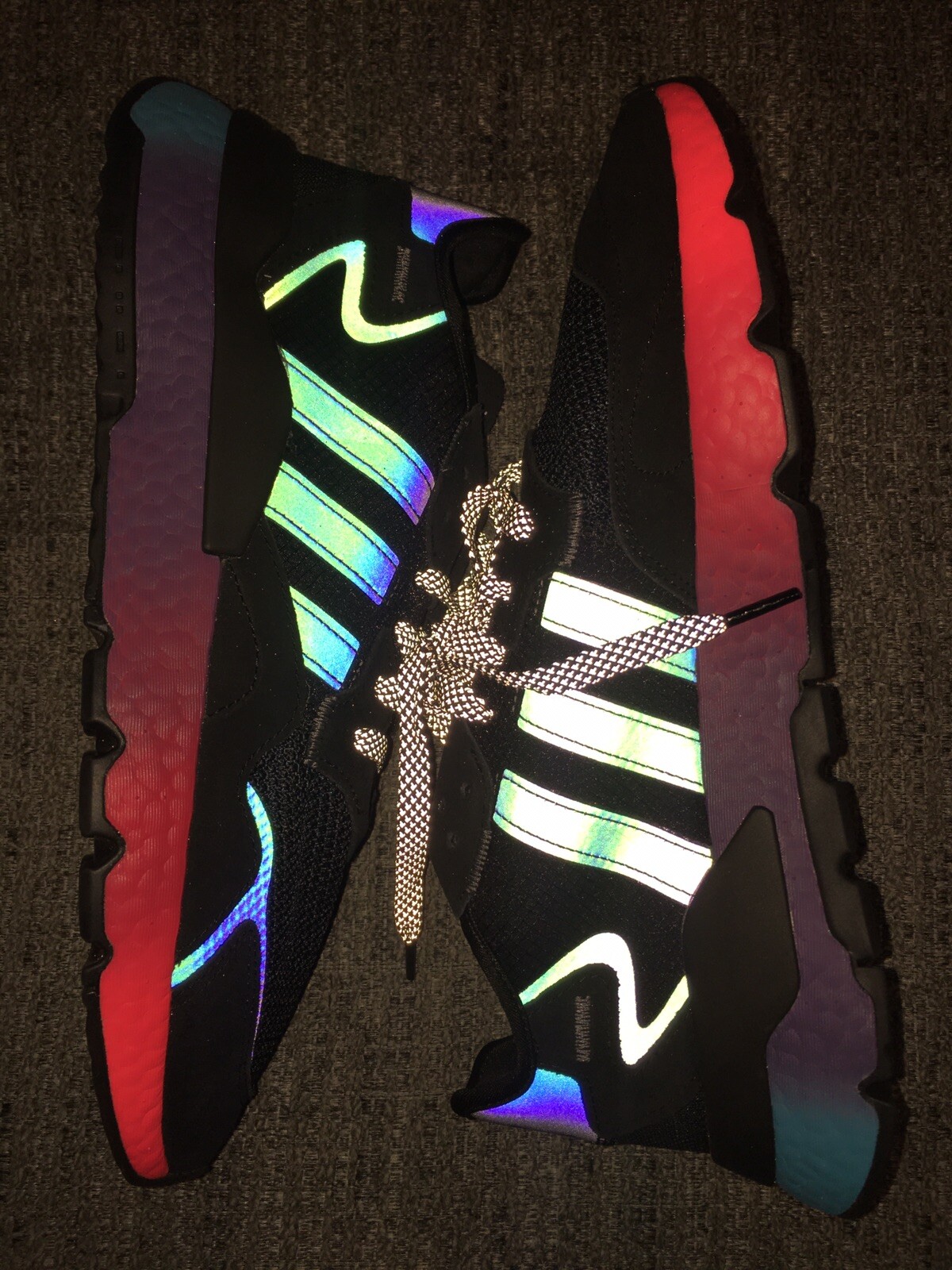 Adidas Nite Jogger 3M Reflective Shoes Sneakers Black Mens Size 11.5 FX1397  | eBay