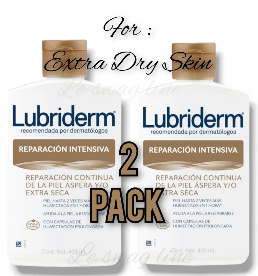 2 PACK LUBRIDERM REPARACION INTENSIVA CON PRO CERAMIDAS Y KARITE 400 ML C/U - Image 2 of 4