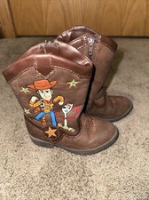 Disney Pixar Toy Story4 Woody Forky Brown Boots Size 7 Toddler